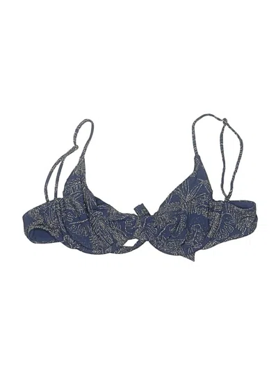 Pre-owned Skatie Swimsuit Top Blue Paisley Pattern Swimwear