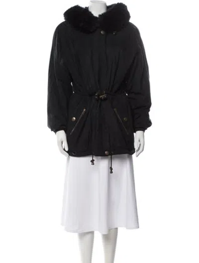 Pre-owned Skea Faux Fur Jacket In Black