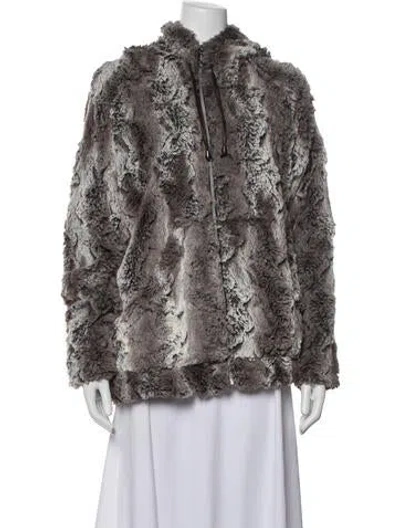 Pre-owned Skea Faux Fur Jacket In Brown