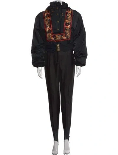 Pre-owned Skea Graphic Print Ski Suit In Black