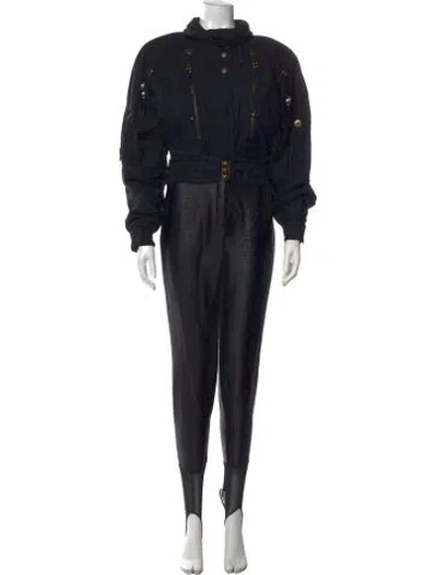 Pre-owned Skea Mock Neck Ski Suit In Black