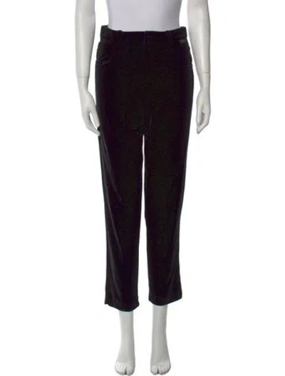 Pre-owned Skea Printed Straight Leg Pants In Black