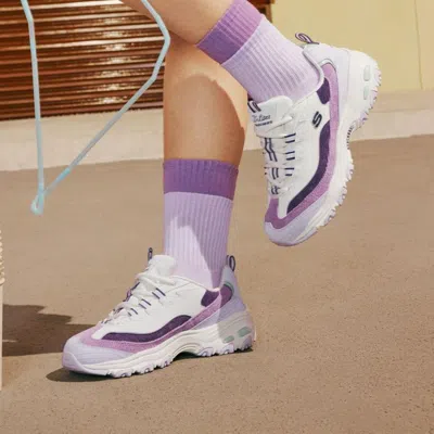 Skechers 斯凯奇 【奶茶熊】女鞋老爹鞋熊猫鞋女跑步鞋轻质缓震休闲鞋小白鞋春夏 In Multi