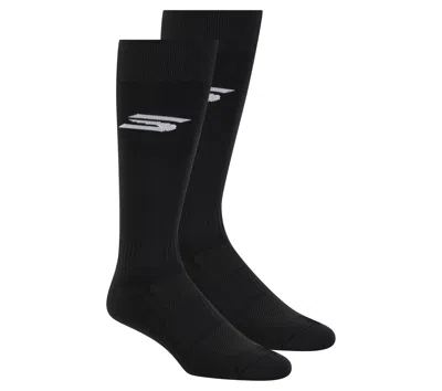 Skechers 2 Pack Men's Performance Soccer Over The Knee Socks In Black