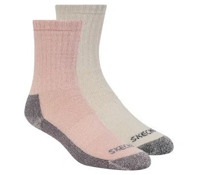 Skechers 2 Pack Women's Crew Wool Socks In Purple