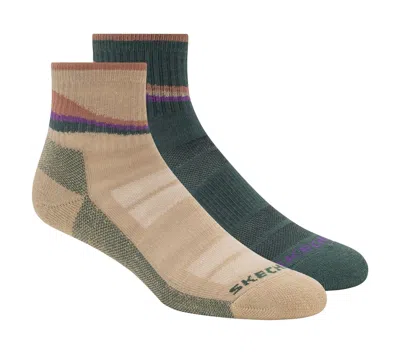 Skechers 2 Pack Women's Trail Quarter Socks In Multi