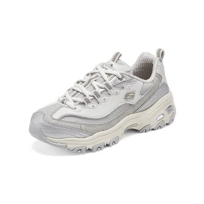 Skechers 斯凯奇 【轻质吸震】24年秋冬季女鞋老爹鞋休闲运动鞋舒适百搭绑带低帮 In Gray