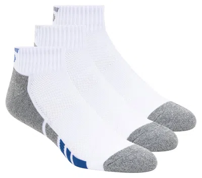 Skechers 3 Pack Men's Half Terry Quarter Crew Socks In White