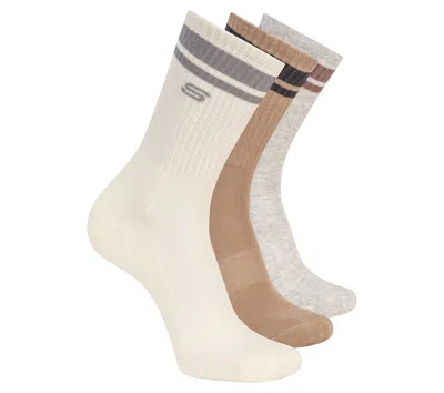 Skechers 3 Pack Men's Lifestyle Crew Socks In Multi