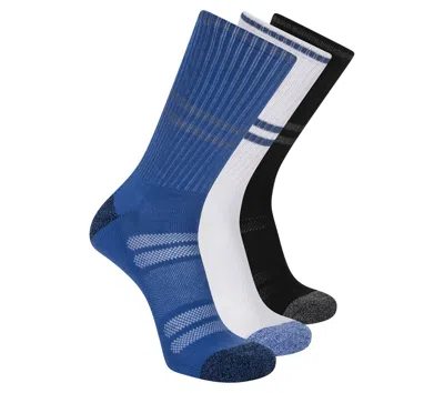 Skechers 3 Pack Men's Reflective Performance Crew Socks In Multi