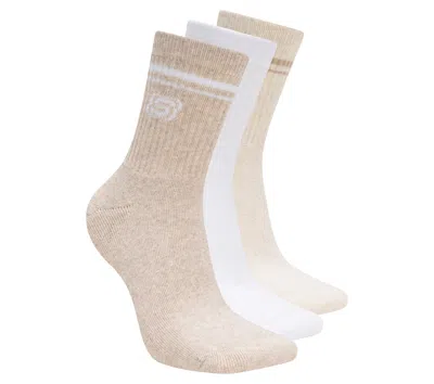 Skechers 3 Pack Women's Low Crew Varsity Socks In Neutral