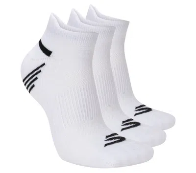 Skechers 3 Pack Women's Performance Low Cut Golf Socks In White