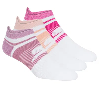 Skechers 3 Pack Women's Performance Low Cut Running Heel Tab Socks In Multi