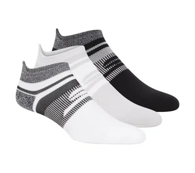 Skechers 3 Pack Women's Performance Low Cut Running Heel Tab Socks In Multi