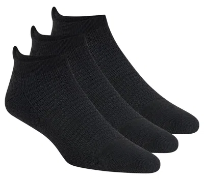 Skechers 3 Pack Women's Performance Low Cut Textured Socks In Black