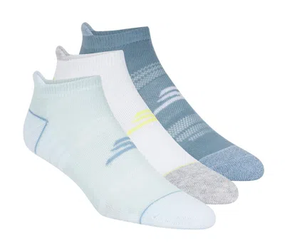 Skechers 3 Pack Women's Performance Pickleball Socks In Blue