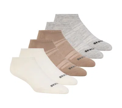 Skechers 6 Pack Core Low Cut Medium Socks In Gray