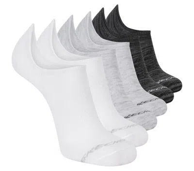 Skechers 6 Pack Men's Sneaker Liner Socks In Multi