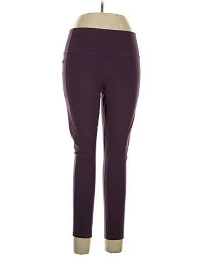 Pre-owned Skechers Active Pants In Burgundy