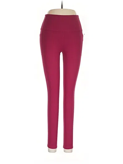 Pre-owned Skechers Active Pants In Burgundy