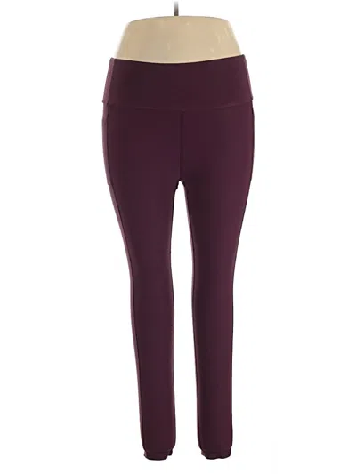Pre-owned Skechers Active Pants In Burgundy