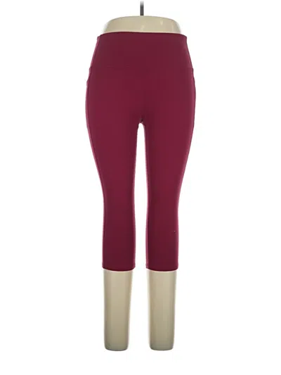 Pre-owned Skechers Active Pants In Burgundy