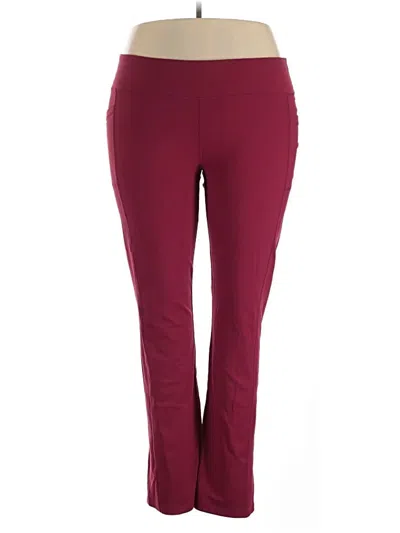 Pre-owned Skechers Active Pants In Burgundy