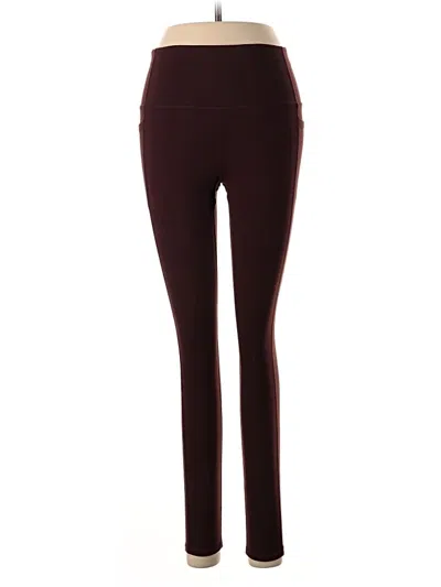 Pre-owned Skechers Active Pants In Burgundy