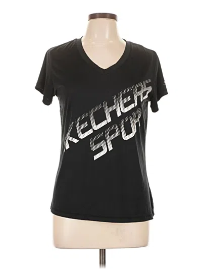 Pre-owned Skechers Active T-shirt In Black