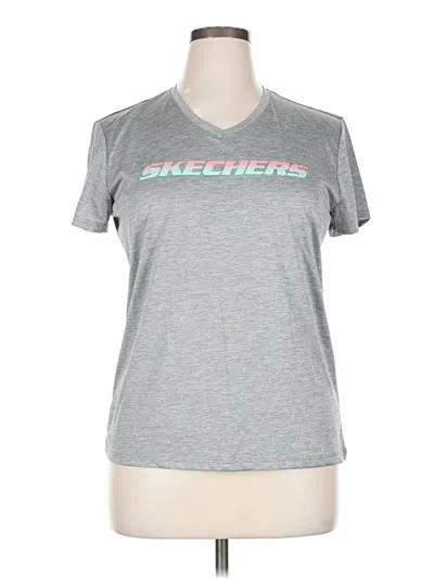 Pre-owned Skechers Active T-shirt In Gray