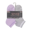 Skechers Active Womens Multi-pack 6 Pair Quarter Ankle Socks In Purple
