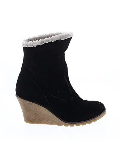 Pre-owned Skechers Ankle Boots In Black