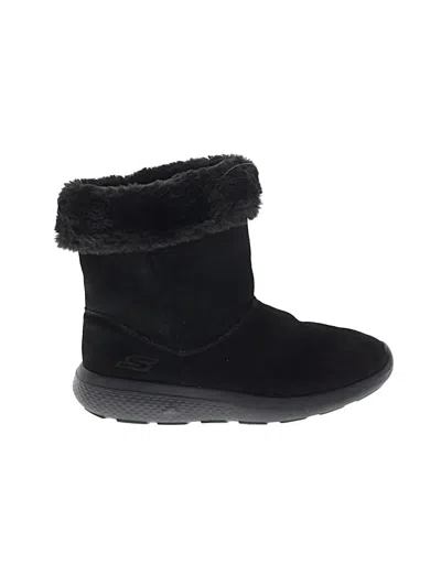 Pre-owned Skechers Ankle Boots In Black