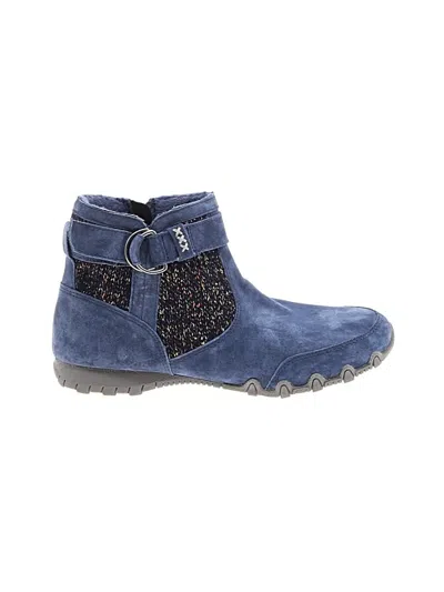 Pre-owned Skechers Ankle Boots In Blue