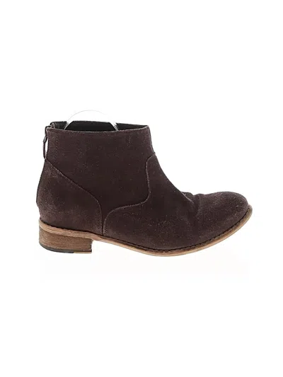 Pre-owned Skechers Ankle Boots In Brown
