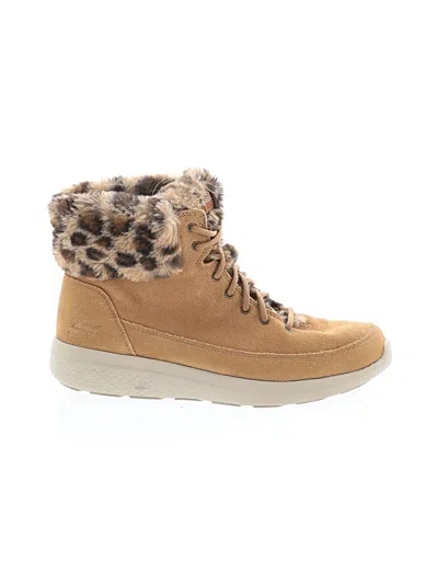 Pre-owned Skechers Ankle Boots In Brown