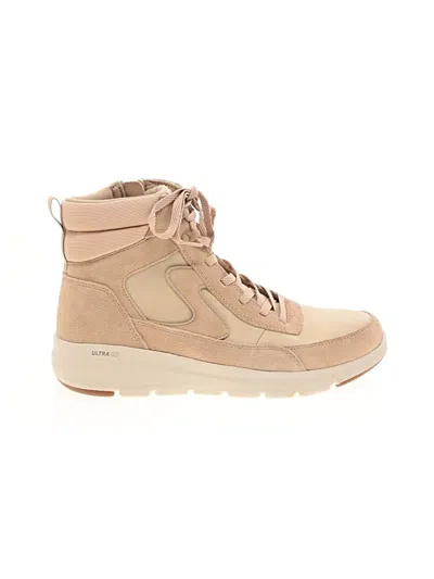 Pre-owned Skechers Ankle Boots In Tan