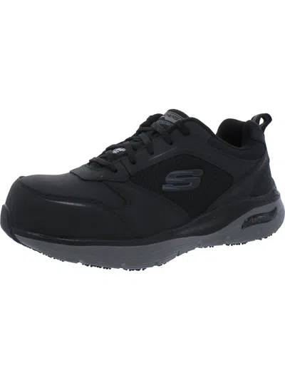 Skechers Arch Fit - Angis Mens Leather Composite Toe Work And Safety Shoes In Multi
