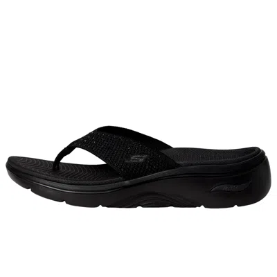 Skechers Arch Fit 2.0 3-pt Rhinestone Sandal Black/black 140855-bbk Women's