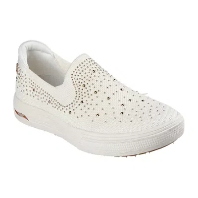 Skechers Arch Fit Arcade Martha Stewart Womens Round Closed Toe Slip-on Shoe In White
