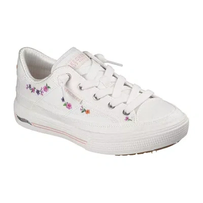 Skechers Arch Fit Arcade Subtle Bouquet Womens Sneakers In White