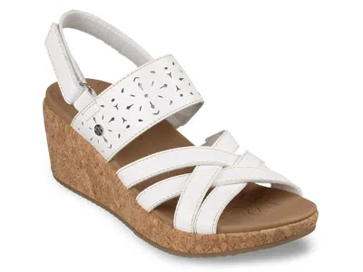 Skechers Arch Fit Beverlee 2.0 Natural Era Wedge Sandal In White