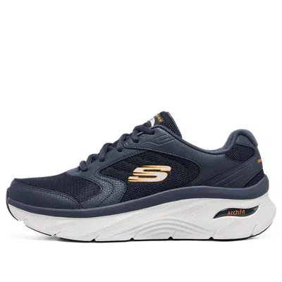 Skechers Arch Fit Dlux 'navy Orange' In Blue