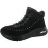 Skechers Arch Fit-goodnight Womens Studded Suede Winter & Snow Boots In Black