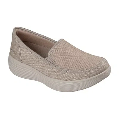 Skechers Arch Fit Laguna Womens Almond Closed Toe Slip-on Shoe In Brown