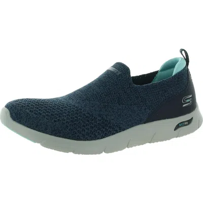 Skechers Arch Fit Refine - Don't Go Womens Fitness Lifestyle Slip-on Sneakers In Blue