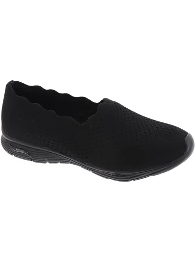 Skechers Arch Fit Seager Womens Laceless Knit Casual And Fashion Sneakers In Black