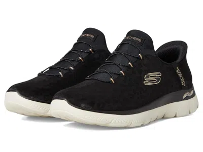 Skechers Arch Fit Summits Hands Free Slip-ins Women's Shoes Black Gold: 8.5 B - Medium