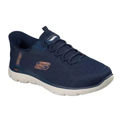 Skechers Arch Fit Summits Vorken Womens Slip-on Walking Shoes In Blue