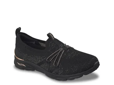 Skechers Arch Fit Sunny Flutter Step Slipon Sneaker In Black